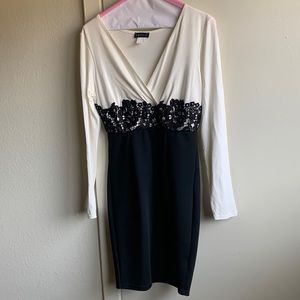 Black/Cream Cocktail Dress